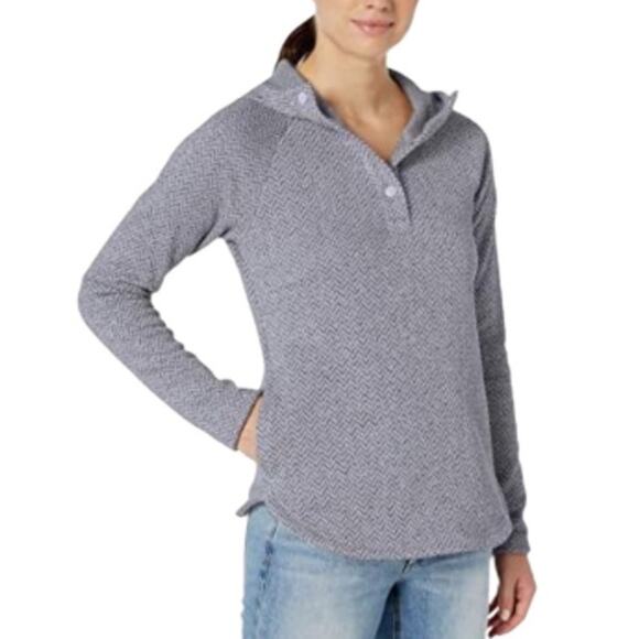 COLUMBIA Darling Days II Hooded Sweatshirt Women L Gray Twilight T-Snap Outdoor - Picture 1 of 11